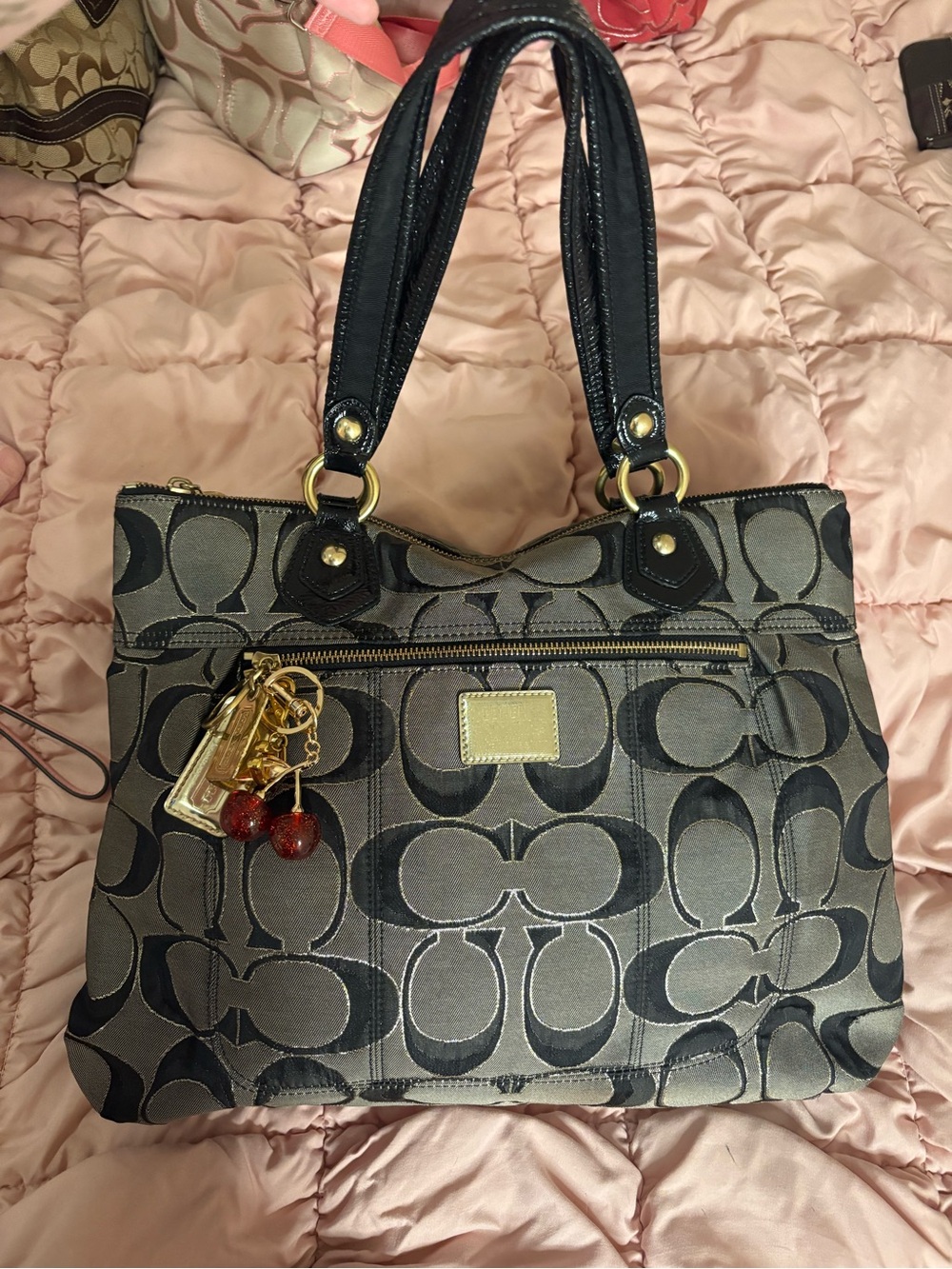 Coach Poppy Vintage Black Tote